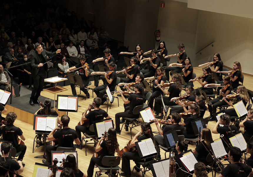 Un moment del Concert de l'Orquestra Filharmònica UV